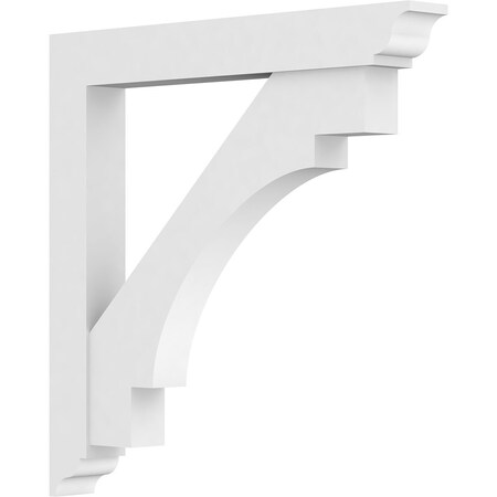 Standard Merced Architectural Grade PVC Bracket With Traditional Ends, 3W X 30D X 30H